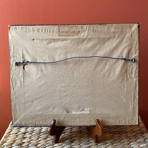 Beautiful framed artwork by REMBRANDT Van Rijn “The Windmill” watercolor etching - Picture 9 of 10